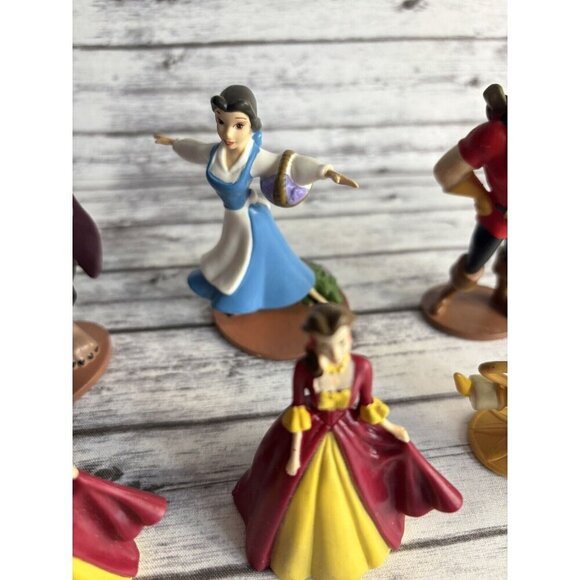 Disney Beauty And The Beast PVC Plastic Figurines Cake Toppers Toy Lot Of 6 - Picture 4 of 11